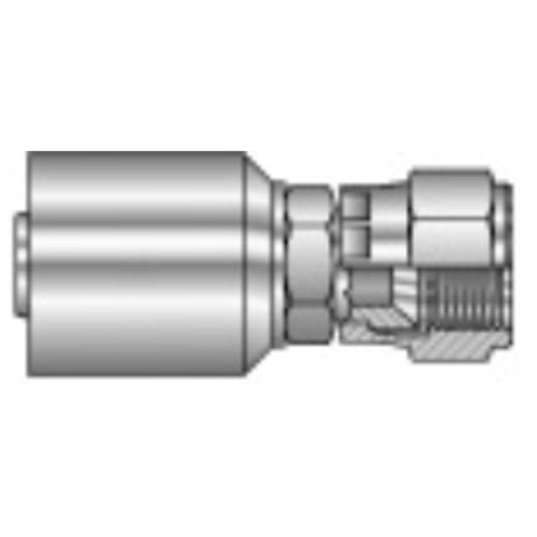 Bailey Hydraulic Crimp Hose Fittings (SAE 37° JIC Female - Swivel) - GJ05-16-16: 1 I.D., 1 5/16-12 Thread 472150